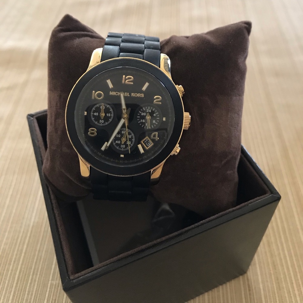 Michael Kors Black & Gold Watch